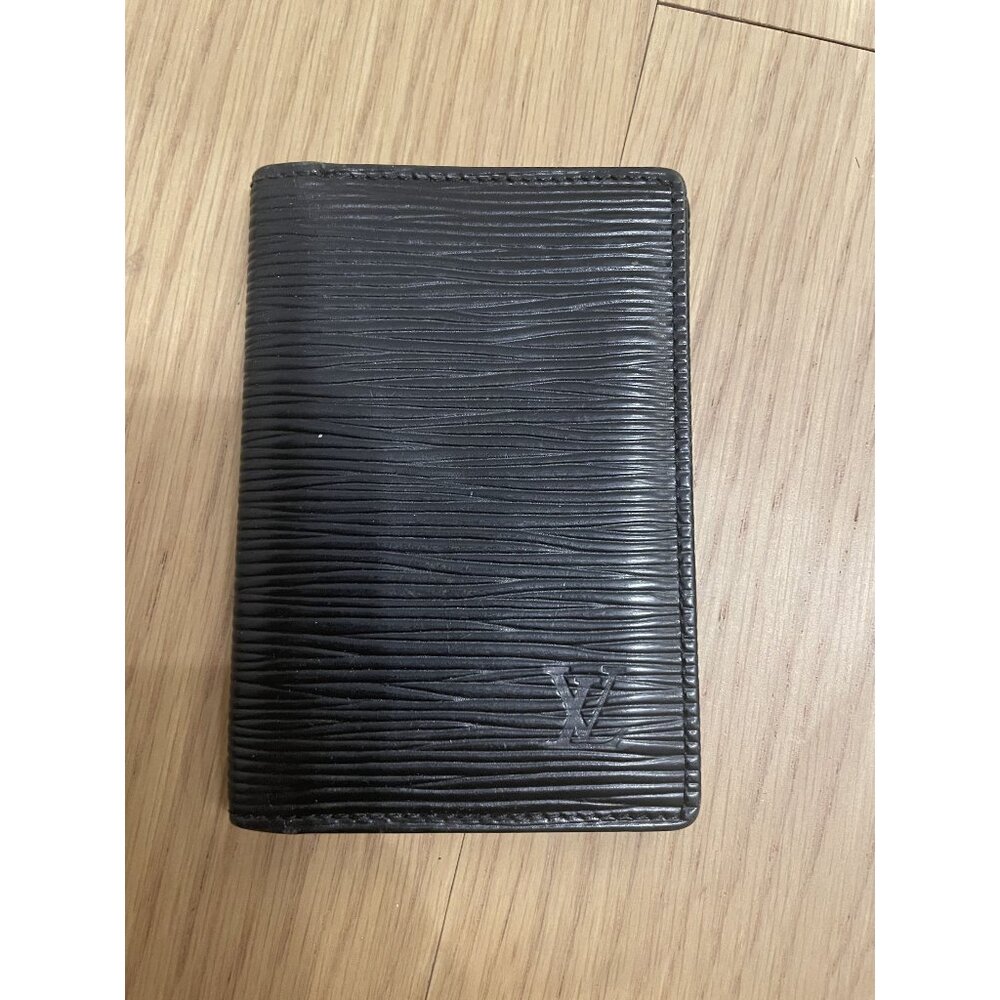 Louis Vuitton Black Epi Leather Business Card Holder Wallet - Picture 1 of 4